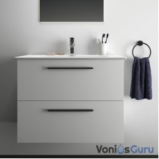 Ideal Standard i.Life A pakabinama vonios spintelė 60 cm (600 x 440 x 630), du stalčiai, soft close uždarymas, matinė balta, su praustuvu